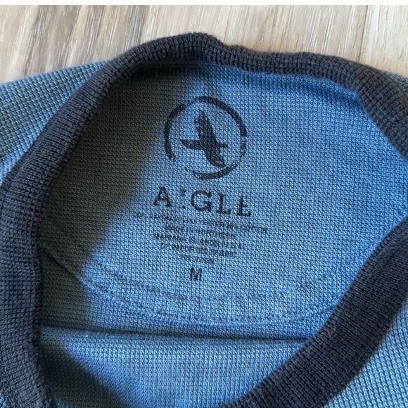 AIGLE Blue Ultra Sift Jersey Style Tshirt Shirt Medium - Picture 4 of 4